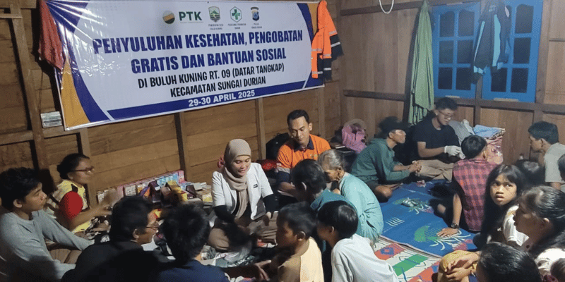 PT Pelsart Tambang Kencana bantu buka akses layanan kesehatan dan bansos di daerah terpencil Datar Tangkap,di Kabupaten Kotabaru.