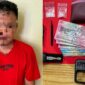 Tersangka YA (26) dan barang bukti sabu, timbangan, handphone, serta mobil diamankan Satresnarkoba Polres Kotabaru di Desa Langadai.