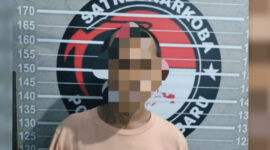 Tersangka berinisial Z (37) saat diamankan oleh anggota Satresnarkoba Polres Kotabaru dalam Operasi Antik Intan 2025 di Desa Tanjung Pelayar. (Foto:HumasPolresKtb) 