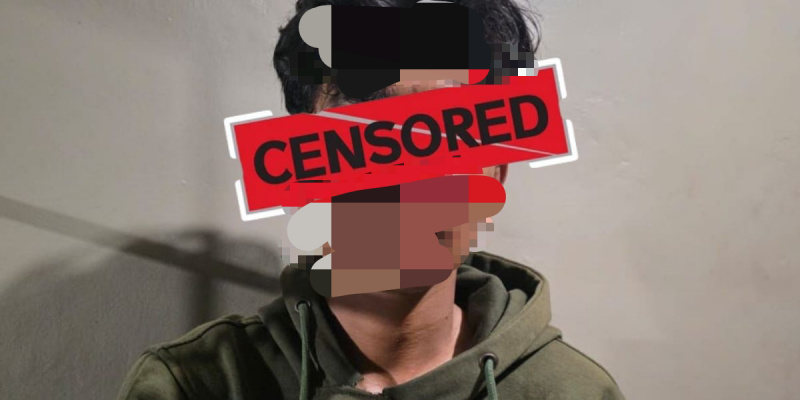 Pelaku TYBK (21) saat diamankan Satresnarkoba Polres Kotabaru bersama barang bukti sabu dan alat perlengkapannya.